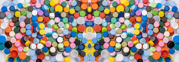 Recycled Multicolored Plastic Bottle Caps