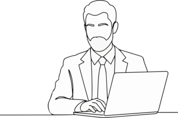 laptop, business, computer, businessman, office, people, working