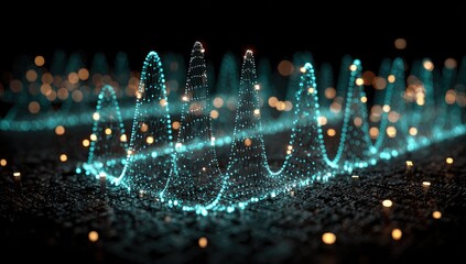 Abstract digital waveform visualization