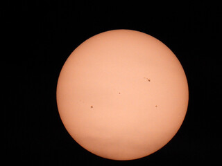 extremely zoomed sun with its freckles