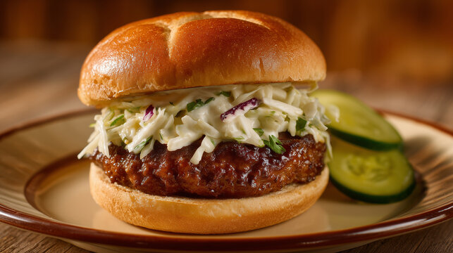 Fresh homemade burger with grilled beef and vegetables