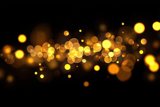 Abstract gold bokeh on black background (1)