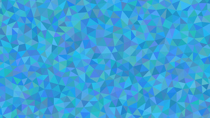 Abstract vibrant blue and teal low-poly geometric polygonal background design with shimmering triangle mosaic shapes creating a cool modern texture.