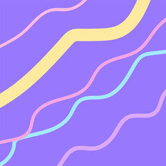 Soft curves in pastel color palette create artistic calm.