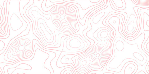 Abstract colorful gradient Topographic line map background with shadows. Contour elevation topographic and textured Background Modern design with White background with topographic wavy Patte.	