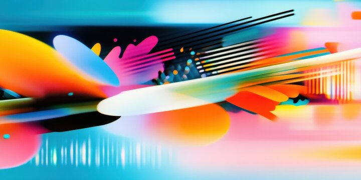 Abstract colorful vibrant dynamic modern digital gradient bright motion art with creative fluid shapes and energetic patterns creating expressive visual composition with futuristic touches