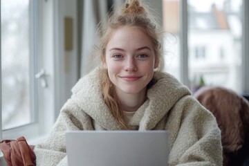 Social media marketing strategist working remotely on ad targeting and copywriting