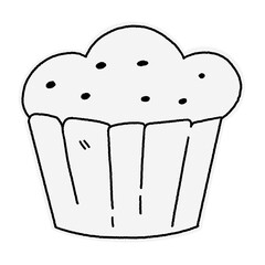 muffin line art illustration