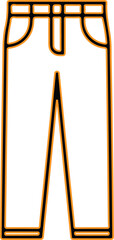Simple line drawing of casual pants