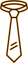 Simple outline drawing of a necktie