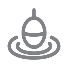Fishing Float in Water Icon