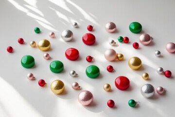 Colorful Christmas Baubles
