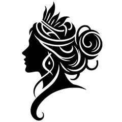 Beauty logo silhouette