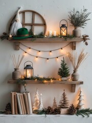 Festive Shelf Arrangement