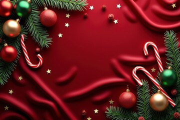 Red and Green Christmas Background