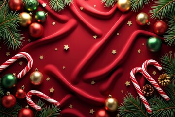 Red and Green Christmas Background