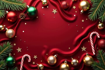 Red and Green Christmas Background