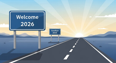 road going through sun welcome 2026 sideboard