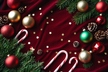 Red and Green Christmas Background