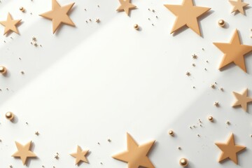 Golden Star Christmas Background