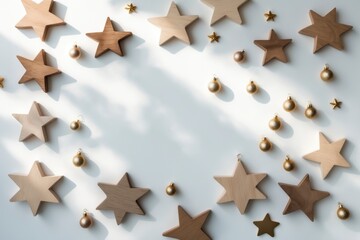 Golden Star Christmas Background