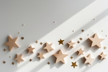 Golden Star Christmas Background