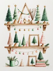 Festive Shelf Illustration
