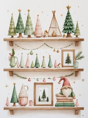 Festive Shelf Illustration