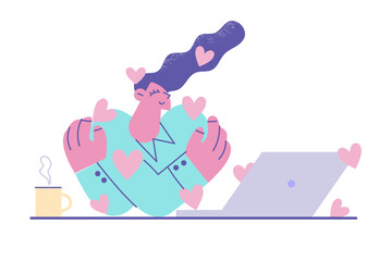 Online dating, love, romance concept