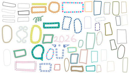 Collection of handdrawn doodle frames, perfect for adding a playful touch to your designs and creative projects