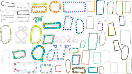Collection of handdrawn doodle frames, perfect for adding a playful touch to your designs and creative projects