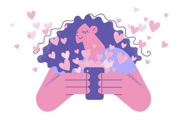 Online Dating and Application for love concept