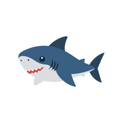 Cute Cartoon Shark Illustration 1.