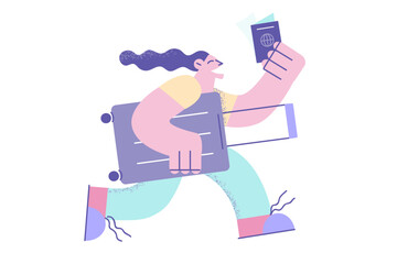 Traveling and journey vacations during covid-19 concept