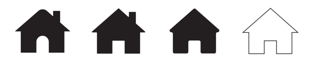 Home icon set for computer and mobile