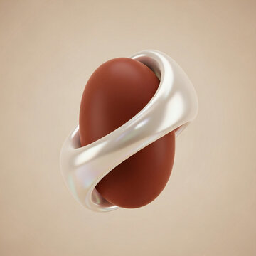 Crimson Stone with Pearl