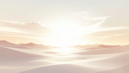 Serene Desert Dunes Sunrise