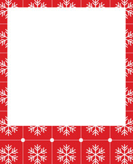 Festive Red Christmas Special Snowflake Polaroid Photo Frame - Winter Holidays Polaroid Style Photo Frame