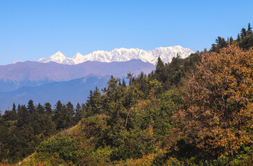 View of the Caucasus Mountains from Mount Khvamli, Georgia