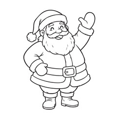 cartoon santa claus coloring pages coloring book Christmas 