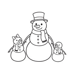 snowman vector illustration coloring pages coloring book Christmas