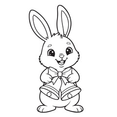 easter bunny with egg Christmas coloring pages coloring book 
