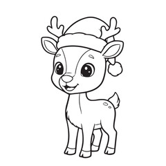 Coloring pages coloring book deer Christmas 