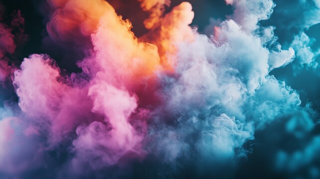 Abstract cloudscape with vibrant colors creates a dreamy and ethereal atmosphere