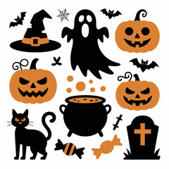Halloween pumpkin set