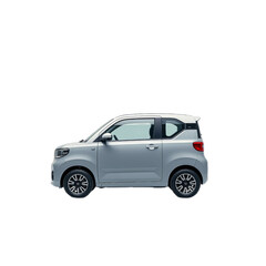 Obraz premium Compact Electric Car with Modern Design in Gray