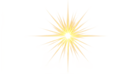 Bright yellow and white light burst with radiant rays on a dark green background, creating a dazzling starburst graphic effect.