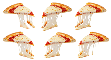 Delicious slices of cheesy pizza with toppings.