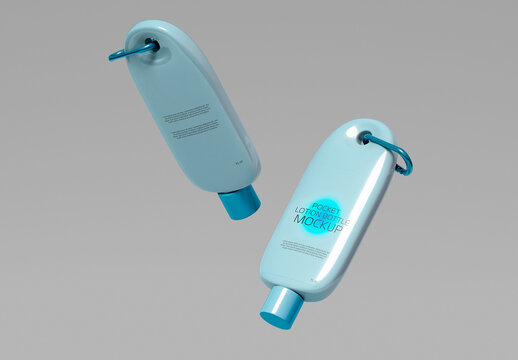 Floating Pocket Lotion Bottle Mockup