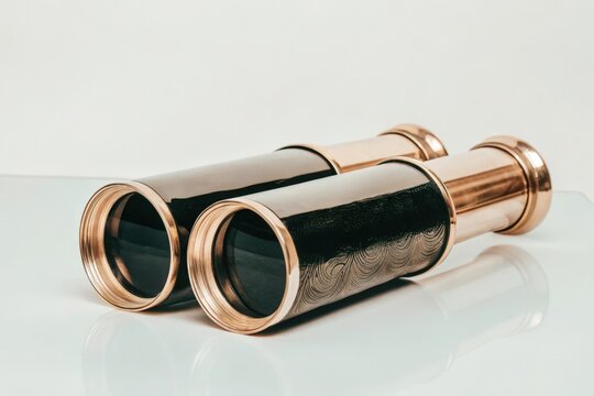 a pair of binoculars on a white surface